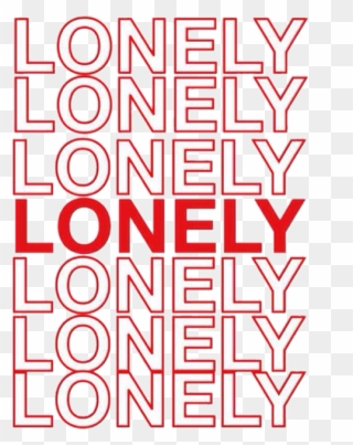 Tumblr Aesthetic Alone Text Red Sad Freetoedit - Lonely Aesthetic Png Clipart