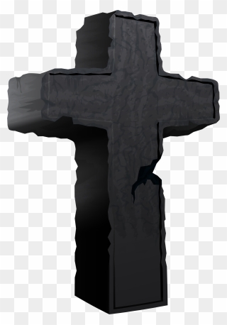 Transparent Cross And Rings Clipart - Cross Tombstone Png