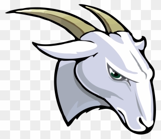 Horn Clipart Mountain Goat - Mountain Goat Cartoon Head - Png Download