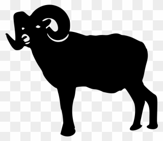 Ram Standing Clip Arts - Ram Silhouette Clipart - Png Download