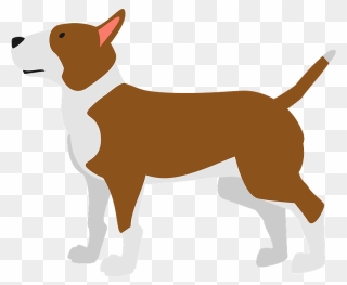 Bull Terrier Dog Animal Clipart - 犬 イラスト 横向き - Png Download