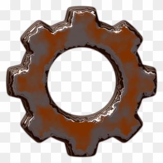 Gear Clipart - Rusted Gears Cartoon - Png Download