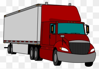 Semi Tractor Trailer Clipart - Tractor Trailer Clipart - Png Download