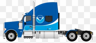 Driver Clipart Semi Truck - Side View Semi Truck Drawing - Png Download
