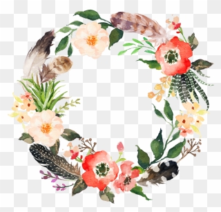 Flower Wreath Watercolor Png Clipart