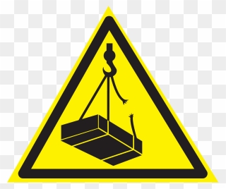 Cargo May Drop - Warning Overhead Load Sign Clipart