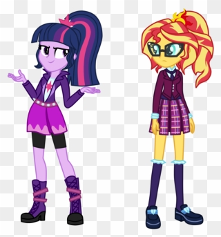 Wondercolt Twilight And Shadowbolt Sunset By Mixiepie - Sunset Shimmer My Little Pony Equestria Girls Rainbow Clipart