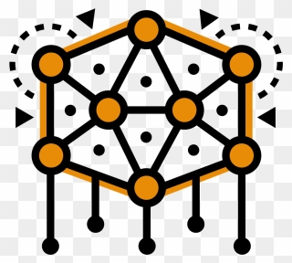 Interconnected Nodes Representing Machine Learning - Data Science Clipart