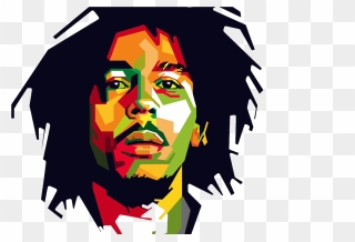 Bob Marley Clipart Hd Black And White Download Bob - Bob Marley Cartoon - Png Download