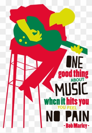 Bob Marley Music Wall Quote Sticker - Sale Banners Clipart