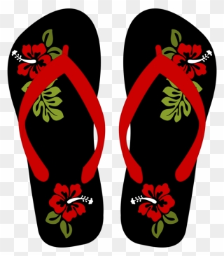 Plant,sandal,shoe - Hawaian Flip Flop Clip Art - Png Download