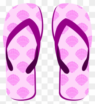 Pink,sandal,walking Shoe - Flip-flops Clipart