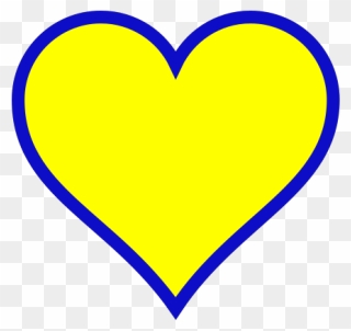 Michigan Blue Gold Heart Svg Clip Arts - Heart - Png Download