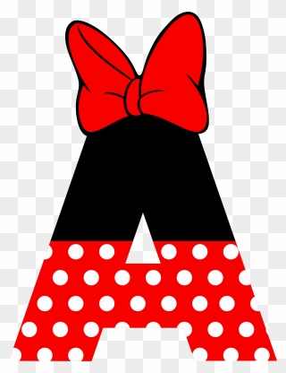 Bow Tie Clipart Minnie Mouse - Minnie Mouse Letter - Png Download