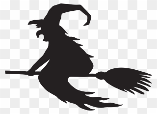 Silhouette Witch Clipart - Witch Silhouette Clipart - Png Download