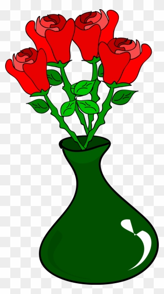 Transparent Tulip Flower Flora Leaf Clipart For Flowers - Rose In A Vase Clipart - Png Download