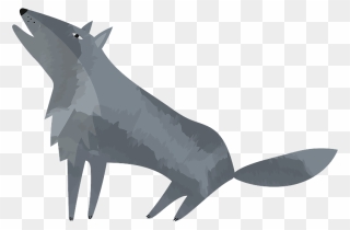 Howling Wolf Clipart - Shark - Png Download