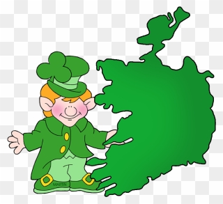 Ireland Map - Leprechaun Clip Art Png Transparent Png