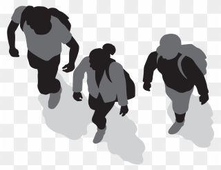 People Walking Images - Human Top View Png Clipart