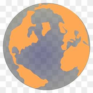 Orange And Blue Globe 2 Svg Clip Arts - Red And Black Earth Transparent - Png Download