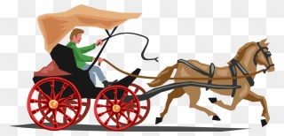 Transparent Horse And Buggy Clipart - Horse Carriage Clipart - Png Download
