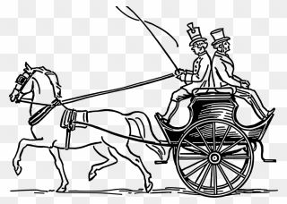 Chariot,art,horse Tack - Horse Pulling Wagon Drawing Clipart