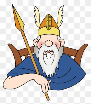 Odin - Viking God Cartoon Clipart