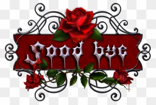 Goodbye Clipart Bye - Gothic Roses - Png Download