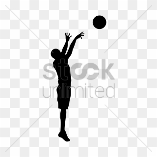 Clipart Basketball Player Shooting Clipartfest Clip - Basketball Player - Png Download