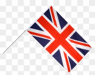 Great Britain Hand Waving Flag - British Flag On Stick Clipart