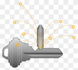 Key, Cutting, Locksmith, Sparks, Swarf - Key Cutting Clip Art - Png Download