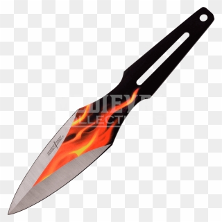 Throwing Knife Clipart , Png Download - Flaming Throwing Knife Transparent Png