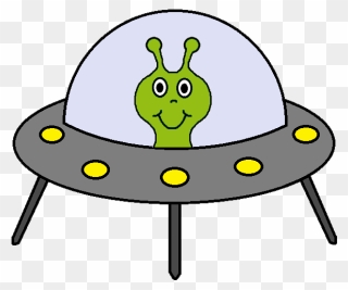 Alien In A Spaceship Clipart - Png Download