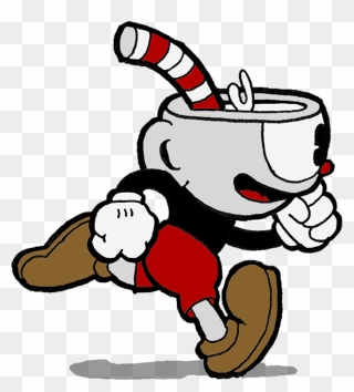 Cuphead Running And Shooting Clipart
