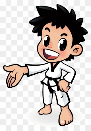 Clipart Boy Taekwondo - Taekwondo Martial Art Animated - Png Download