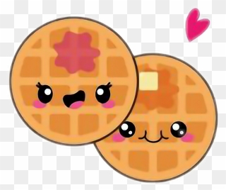 #food #kawaiifood #kawaii #waffles #kawaiiwaffles - Kawaii Food Clipart - Png Download
