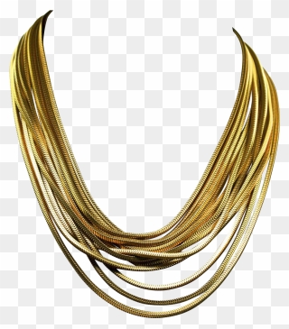 Necklace Clipart Gold Necklace - Picsart Gold Chain Png Hd Transparent Png