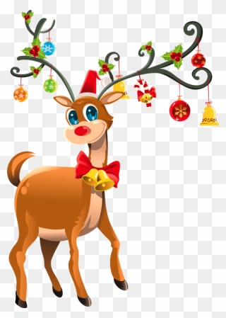 Christmas Card Rudolph Reindeer Clipart