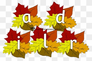 Autumn Leaves Alphabet Clipart