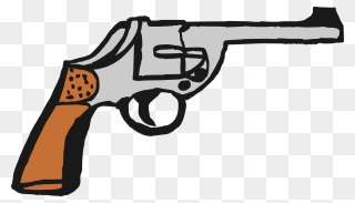 Transparent Hand Gun Clipart - Comic Gun Png