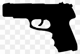 Firearm Pistol Handgun Silhouette - Handgun Silhouette Png Clipart