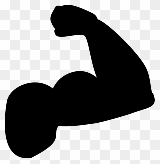 Biceps Muscle Arm Silhouette - Muscle Clipart Silhouette - Png Download
