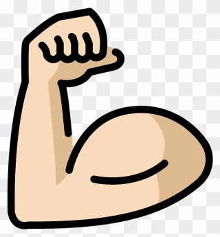Flexed Biceps Emoji Clipart - Caffi Maes - Png Download