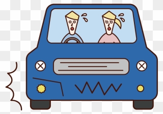 Illustration Of A Car Encountered In A Traffic Accident - Car Clipart
