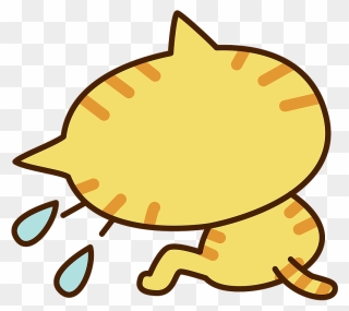 Cat Animal Depressed Clipart - イラスト 落ち込み - Png Download
