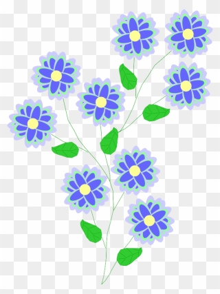 Flower Clipart Pansy Flower - Blue Flower Clip Art - Png Download