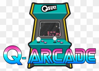 Q-arcade Logo - Video Game Arcade Cabinet Clipart
