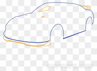 How To Draw A Race Car Pop Path - Model Car Clipart