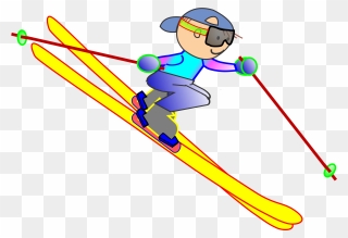 Skiing Downhill Clip Art - Png Download