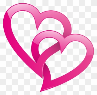 Pink Double Heart Png Clip Art Image Transparent Png